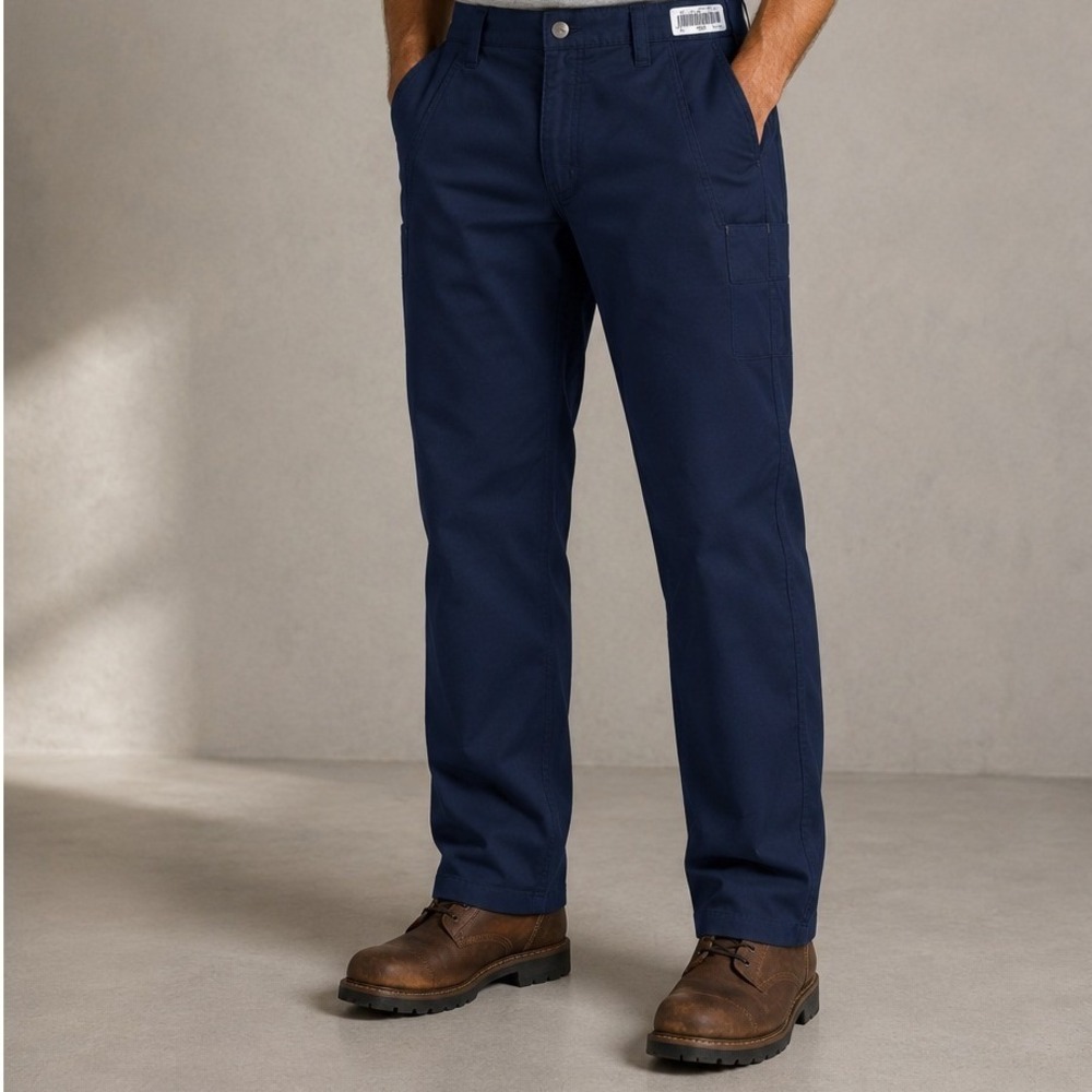 Carhartt Mens Navy Blue Relaxed Fit Ripstop Work Pants 74533-20 32x32